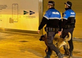 Imagen de archivo de dos agentes de la Policía Local por las calles de Burgos.