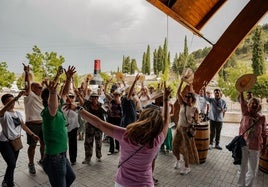 Un momento de la fiesta que promociona el enoturismo en Ribera de Duero.