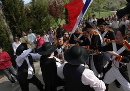 Acto de recreación del levantamiento del general 'El Empecinado' contra las tropas francesas.