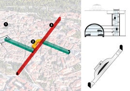 Así era el «inviable» túnel de Segovia con aparcamientos y apeaderos para autobuses