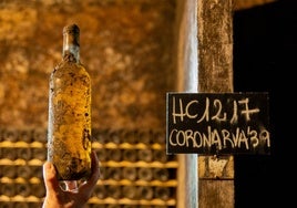 Una de las pocas botellas de Corona que aún quedan guardadas.