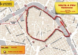 Recorrido Voleta a Peu de Valencia este domingo 18 de mayo.