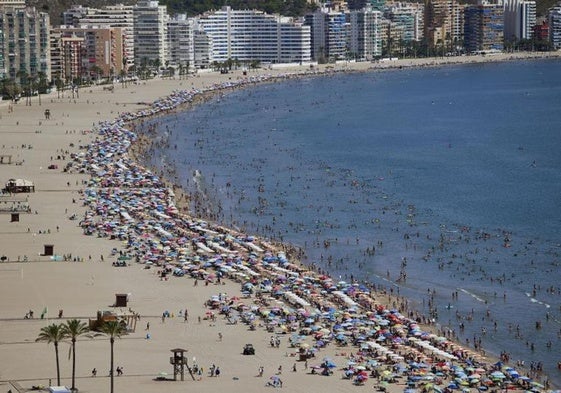 Vista aérea de la playa de Cullera.