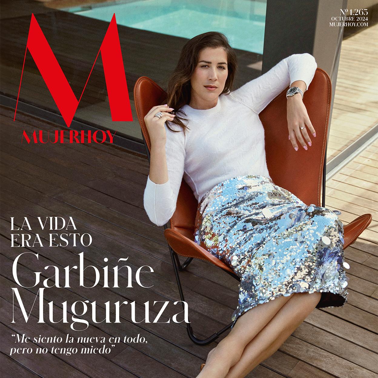 Garbiñe Muguruza, protagonista del número de octubre de la revista Mujerhoy