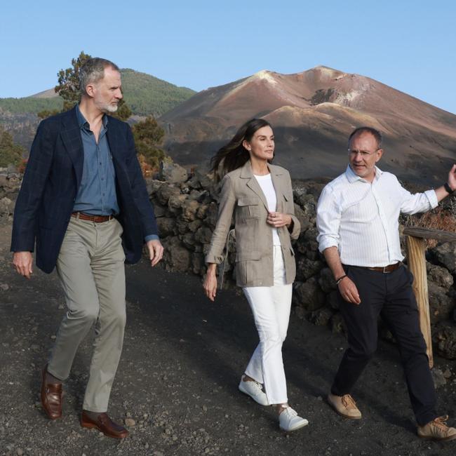 Los reyes han visitado el volcán Cumbre Vieja.
