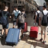 File image of tourists in Malaga city centre.